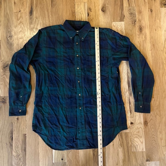 Mens Brooks Brothers 100% Cotton Plaid Long Sleeve Button-Down SZ L - Picture 2 of 5